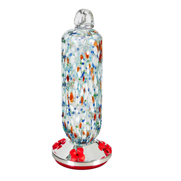 Wrought Studio Pascaline Glass Freestanding Hummingbird Feeder Wayfair
